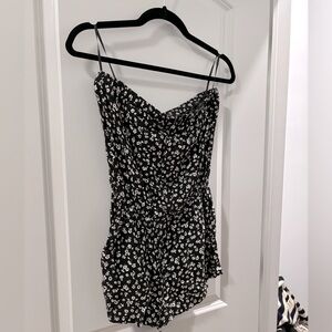 Strapless Floral romper